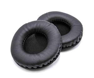 vhbw 2x cuscinetti auricolari di ricambio compatibile con cuffie con un cuscinetto auricolare da 80 mm cuffie, headset, poliuretano nero