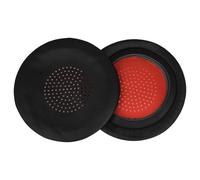 vhbw cuscinetti auricolari di ricambio sostituisce Poly 220484-01, 0017229150553, 783R8AA per cuffie, headset, fibra sintetica rosso/nero