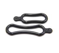 vhbw 2X Elastico per luci e faretti per Bicicletta - Set di Fissaggio (1x Grande, 1x Piccolo), Nero