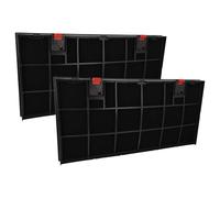 vhbw 2x filtro a carboni attivi compatibile con Elica ELIPLANE IX F/60 FLASH, 7614653A, 7614653B cappe aspiranti - 43 x 21,2 x 2,7 cm