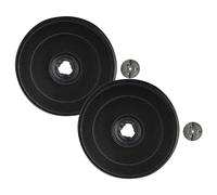 vhbw 2x filtro a carboni attivi compatibile con Smeg KSEC61EBE, KSEC61NEE, 881265, KSEC66XE, KSEC6B, KSEC61XE, KSEC66X cappe aspiranti - 2,3 cm