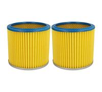 vhbw 2x filtro a pieghe piatte compatibile con Einhell Inox 1400, 30 A aspirapolvere - blu/giallo