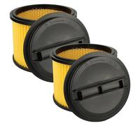 vhbw 2x filtro a pieghe piatte compatibile con Einhell RT-VC 1500, RT-VC 1600 E, RT-VC 1630 SA, RT-VC 1525 SA aspirapolvere - nero/giallo