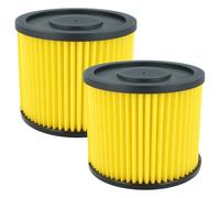vhbw 2x filtro a pieghe piatte compatibile con Einhell TCVC 1930 SA, TC-VC 1930 S, TC-VC 1930-190 A, TC-VC 1930 A aspiratore - giallo