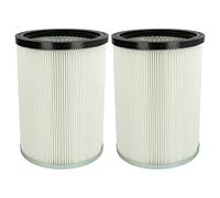 vhbw 2x filtro a pieghe piatte compatibile con Kärcher NT 70/3 Tc *EU, NT 90/2 Me Classic *AR, NT 90/2 Me Classic *BR 127 V aspiratore - bianco