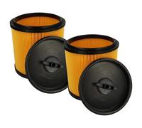 vhbw 2x filtro a pieghe piatte compatibile con Parkside PNTS 1250/9, 23 E., 1250, 1300 D3 aspirapolvere - nero/giallo