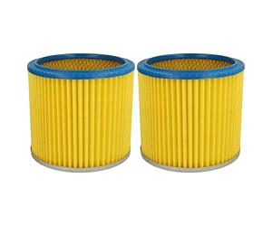 vhbw 2x filtro a pieghe piatte compatibile con Parkside PNTS 30/5, 30/6 30/8 E, 30/9, 1250, 1250/9 aspirapolvere - blu/giallo