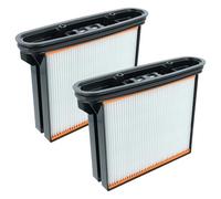 vhbw 2x filtro a pieghe piatte F8 compatibile con Bosch GAS 25 L SFC, 50, 25, 50 M aspirapolvere umido/secco, industriale - Elemento filtrante