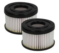 vhbw 2x filtro a pieghe piatte sostituisce Rowenta ZR009004, 3221614007446 per aspirapolvere - nero/bianco, lavabile