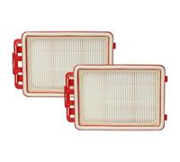 vhbw 2x filtro compatibile con Electrolux EEG43WR, EEG44IGM, EEG42EB, EEG43IGM, EEG42CB, EEG41CB, EEG41IW aspirapolvere - filtro HEPA bianco/rosso
