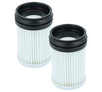 vhbw 2x filtro compatibile con Makita CL106FD, CL070D, CL001G, CL001GZ02, CL108FD, CL111D, CL183D aspirapolvere - filtro HEPA nero/bianco