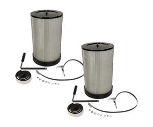vhbw 2x Filtro per polveri sottili compatibile con Metabo SPA 1700 D, 1200 impianto di aspirazione - cartuccia filtrante con spazzola per la pulizia