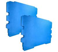vhbw 2x inserto compatibile con Makita MakPac 2, 1 cassette degli attrezzi - schiuma rigida, blu, 30mm