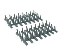 vhbw 2x Inserto per cestello superiore compatibile con Faure FDT26022FA lavastoviglie - gomma, grigio scuro