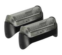 vhbw 2x Lamina di taglio sostituisce Braun 65734702, 65734701, 65734700, 65733703, 65733702, 65734703 per rasoio elettrico + telaio, colore nero/argento