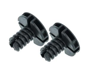 vhbw 2x Piedino regolabile compatibile con AEG T8DEE862, T8DEE855E, T8DEE852, T8DEE84W, T8DEE86S asciugatrice - piede di supporto 3,5 cm, nero