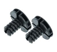 vhbw 2x Piedino regolabile compatibile con Electrolux EW8H4866SD, EW8H4864IB, EW8H4858SP asciugatrice - piede di supporto 3,5 cm, nero
