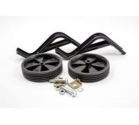 vhbw 2x Rotelle di supporto con dispositivo antirotazione per bicicletta da bambini da 16 pollici - Ruote ausiliarie universali per bici, Nero