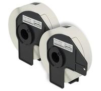 vhbw 2x rotolo etichette con supporto 29mm x 90mm (400 etichette) compatibile con Brother PT QL-800, QL720NW, QL-810W etichettatrice bianco