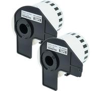 vhbw 2x rotolo etichette con supporto 62mm x 15,24m (1 etichetta) sostituisce Brother DK-22606 per etichettatrice - premium