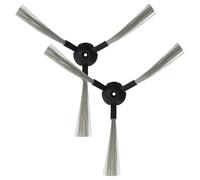 vhbw 2X Spazzola Laterale Compatibile con H.Koenig SWR28, SWR22 Robot aspirapolvere - Set spazzole, Nero/Grigio