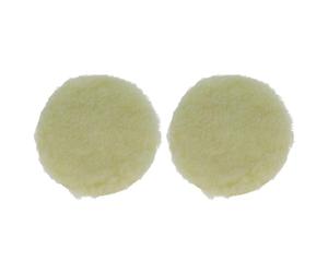 vhbw 2x Spugna per lucidare compatibile con Makita BO5031, BO5041 Levigatrice eccentrica e orbitale - 12,5 cm Diametro, 16 g, beige