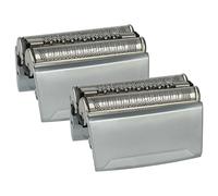 vhbw 2x testina di ricambio compatibile con Braun 5020s (5748/5749), 5030s (5748/5749), 5040s (5748/5749) rasoio elettrico - argento