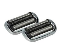 vhbw 2x testina di ricambio compatibile con Braun 7071, 7027, 7081, 7075, 7012, 7020, 7018, 7011 rasoio elettrico, nero/argento/bianco