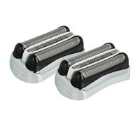 vhbw 2x testina di ricambio compatibile con Braun vecchia generazione 370cc, 395cc, 390cc, 380 rasoio elettrico - argento