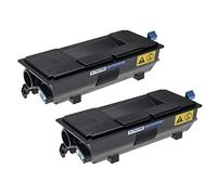 vhbw 2x toner compatibile con Kyocera ECOSYS M 3145 dn, 3645 dn, serie 3800 stampante - Toner compatibile + vaschetta toner esausto, nero