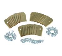 vhbw 30x Lama di ricambio compatibile con McCulloch Rob R1000, Rob R600 tagliaerba - oro/argento, in apatite di titanio