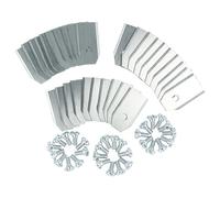 vhbw 30x Lama di ricambio compatibile con Segway Navimow i105E, i110n, i108E tagliaerba - argento, in acciaio