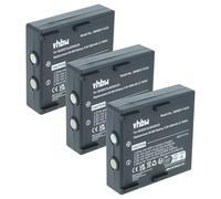 vhbw 3x batteria compatibile con Abitron Nova, KH68300520.A, Ergo Radiocomando Industriale, Telecomando (600mAh, 9,6V, NiMH) - Nero