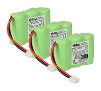 vhbw 3x batteria compatibile con Alcatel Altiset Easy L, Altiset Pro I, 2070, 2570, Altiset Comfort telefono fisso cordless (600mAh, 3,6V, NiMH)