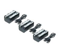 vhbw 3x batteria compatibile con Atomos Ninja 10-bit DTE fotocamera (2000mAh, 7,4V, Li-Ion)