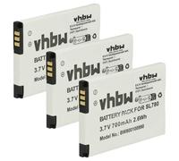 vhbw 3x batteria compatibile con Auerswald COMfortel M-520, M-720, M-710 telefono fisso cordless (700mAh, 3,7V, Li-Ion)