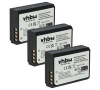 vhbw 3x batteria compatibile con Canon EOS 1100D, 1D X, 1D X Mark II, 2000D, 1200D, 3000D, 4000D, 1300D, 1500D fotocamera (800mAh, 7,2V, Li-Ion)