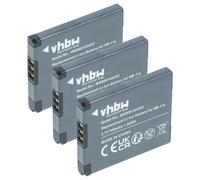 vhbw 3x batteria compatibile con Canon PowerShot A2500, A2300, A2400, A2500 IS, A2300 IS, A2400 IS, A2200 fotocamera (500mAh, 3,7V, Li-Ion)