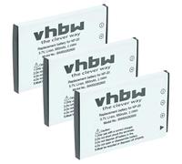 vhbw 3x batteria compatibile con Casio Exilim S1, EX-Z8, S3, M1, EX-Z77, S1PM, EX-Z770, S2, S20, S23, M2, M20 fotocamera (550mAh, 3,6V, Li-Ion)