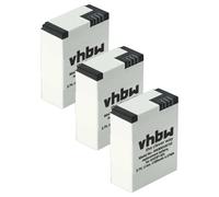 vhbw 3x batteria compatibile con GoPro Hero 3 III White Edition, 3 III Silver Edition videocamera camcorder (1180mAh, 3,7V, Li-Poly)
