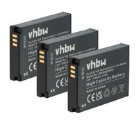 vhbw 3x batteria compatibile con HP C200W fotocamera (700mAh, 3,6V, Li-Ion)