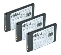 vhbw 3x batteria compatibile con JCB Toughphone Tradesman Two, TP127, Tradesman 2 smartphone cellulare (900mAh, 3,7V, Li-Ion)