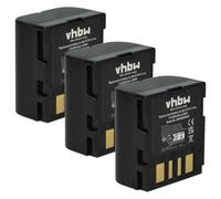 vhbw 3x batteria compatibile con JVC GR-D290EG, GR-D290E, GR-D290, GR-D275US, GR-D275, GR-D271US videocamera camcorder (600mAh, 7,2V, Li-Ion)