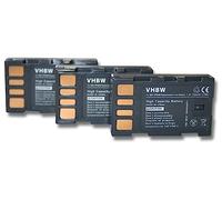 vhbw 3x batteria compatibile con JVC GZ-HD40ex, GZ-HD5, GZ-HD320BEU, GZ-HD40 videocamera camcorder (750mAh, 7,4V, Li-Ion) con infochip