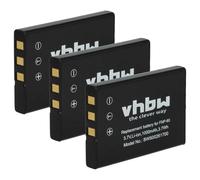 vhbw 3x batteria compatibile con Kodak EasyShare LS420, DX7440, LS433, DX7590, DX7590 Zoom, DX7630, DX6490 fotocamera (1000mAh, 3,6V, Li-Ion)