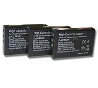 vhbw 3x batteria compatibile con Medion 20 MP Superzoom P44029, MD86929, MD 86929 fotocamera (1600mAh, 3,7V, Li-Ion)