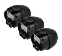 vhbw 3x batteria compatibile con Metabo Powergrip2, 600059510, Powergrip 2, 6.27000.00, 6.02410.50 utensile elettrico (1500 mAh, NiMH, 4,8 V)