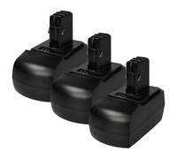 vhbw 3x batteria compatibile con Metabo ULA9.6-18, SBZ 14.4 Impuls, BSZ 14.4 Impuls, BSZ 14.4 utensile elettrico (2100 mAh, NiMH, 14,4 V)