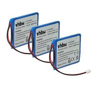 vhbw 3x batteria compatibile con Mitel 5614, 5602, 5603, 5613 telefono fisso cordless (650mAh, 3,7V, Li-Ion)
