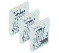 vhbw 3x batteria compatibile con Nikon Coolpix P1, S50c, S2, S52c, S1, S52, S5, S3, S7, S6, S7c, P2, S51c, S51 fotocamera (600mAh, 3,6V, Li-Ion)